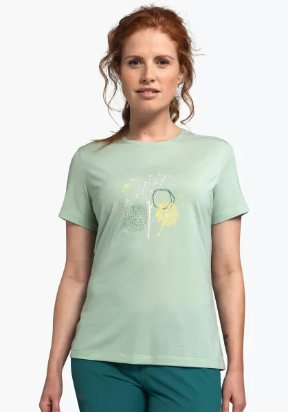 T-Shirt À Séchage Rapide En Tencel© Vert Magasin En Ligne Femme Schöffel T-Shirts / Polos