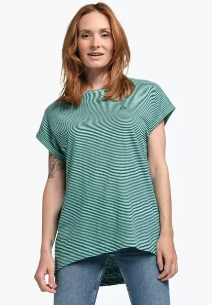 Femme Vert Schöffel T-Shirts / Polos Pas Cher T-Shirt En Chanvre Et Coton
