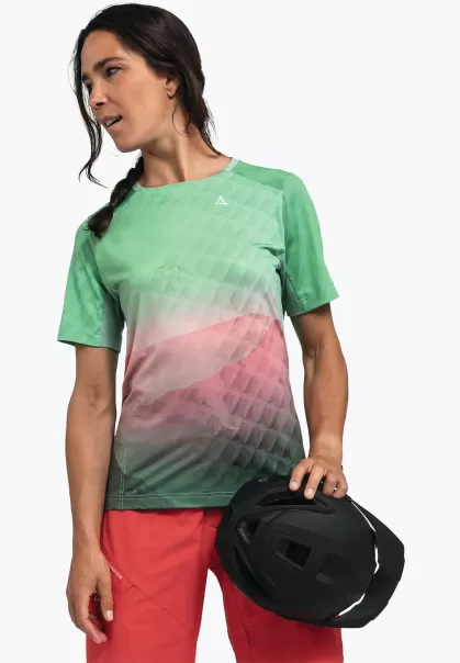 Femme Maillot Très Respirant & Stylé Vert T-Shirts / Polos Schöffel Efficacité