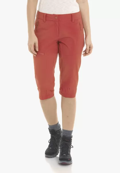 Pantalons Short Pantalon Fonctionnel ¾ Pour Toutes Les Activités Femme Prix Choc Rouge Schöffel