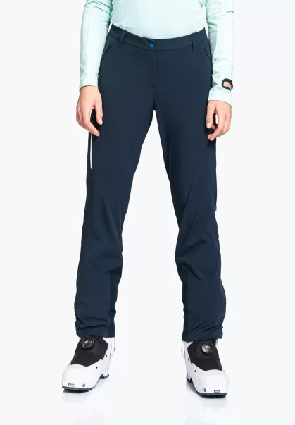 Bleu Pantalon Softshell Gore-Tex® Randonnée Ski Femme Qualifié Pantalons Long Schöffel