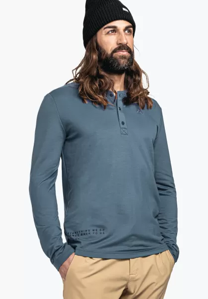 Schöffel Homme T-Shirts / Polos Merveilleux T-Shirt Long Au Confort Maximal Bleu