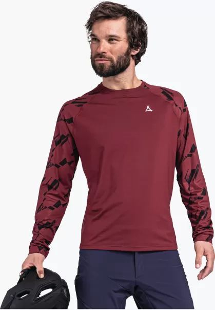 Schöffel Rouge T-Shirts / Polos Homme Formidable T-Shirt Avec Un Bon Transfert D'humidité