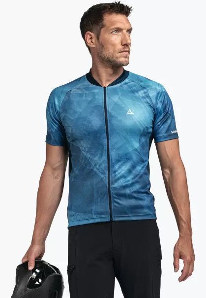 Schöffel T-Shirts / Polos Homme Vendre Maillot De Cyclisme Fonctionnel Avec Des Caractéristiques De Pointe Bleu