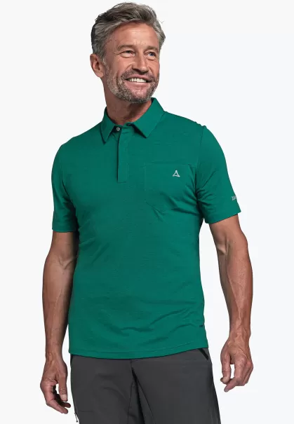 T-Shirts / Polos Vert Homme Complet Schöffel Polo Sportif En Fibres Naturelles