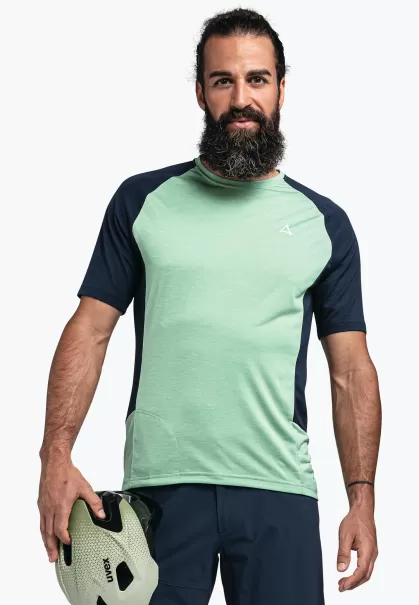 Schöffel Homme Maillot De Cyclisme Fonctionnel Et Léger Vert Captivant T-Shirts / Polos