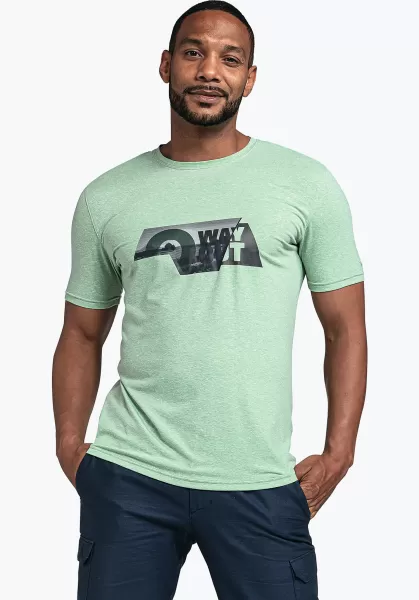 Haute Qualité Schöffel Vert Homme T-Shirt Fonctionnel Pour L'extérieur Et La Ville T-Shirts / Polos