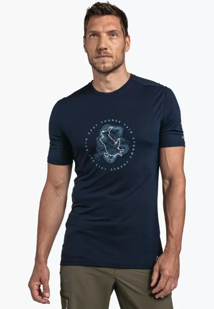 T-Shirts / Polos Flexibilité Schöffel T-Shirt À Séchage Rapide En Tencel© Bleu Homme