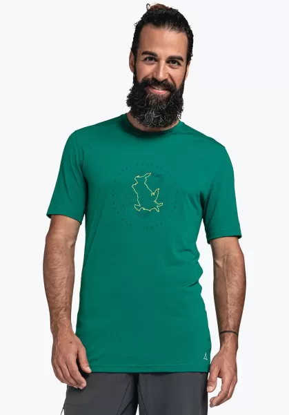 Homme T-Shirt À Séchage Rapide En Tencel© Prix Juste Vert T-Shirts / Polos Schöffel