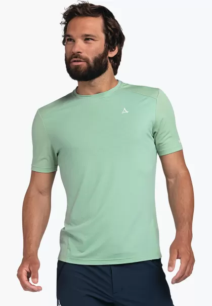 Facile Homme Schöffel T-Shirt Hybride Avec Dos Respirant Vert T-Shirts / Polos