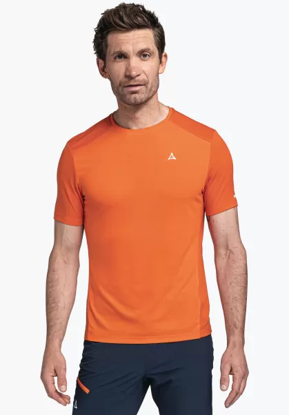 Orange T-Shirts / Polos Homme T-Shirt Hybride Avec Dos Respirant Qualité Schöffel