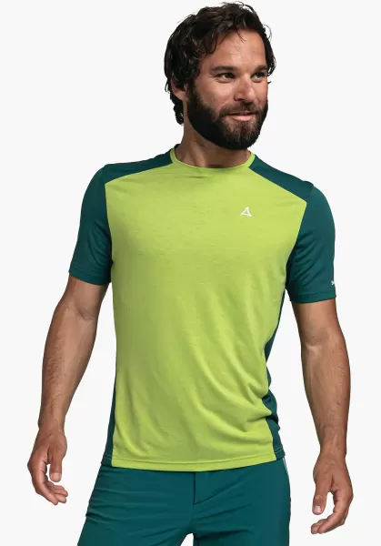 T-Shirts / Polos Exaltant T-Shirt Hybride Avec Dos Respirant Schöffel Homme Vert