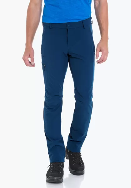 Flexibilité Homme Bleu Pantalons Long Schöffel Liberté De Mouvement Maximale Dans Le Pantalon De Randonnée