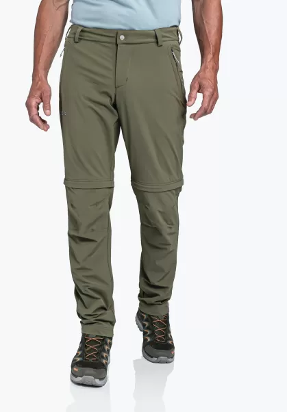 Complet Pantalon De Randonnée Avec Fonction Zip-Off Pour Le Bermuda Schöffel Pantalons Zip Off Homme Vert